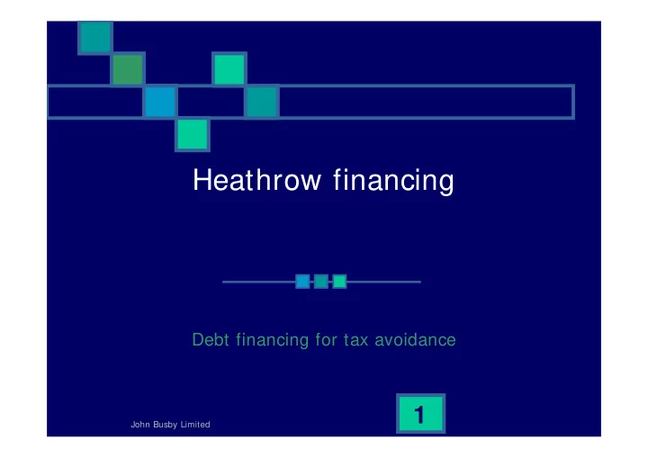 heathrow financing