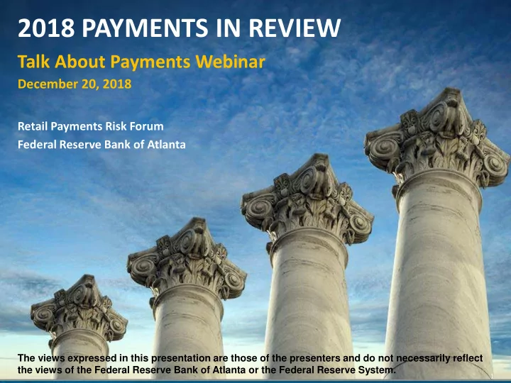 2018 payments in review