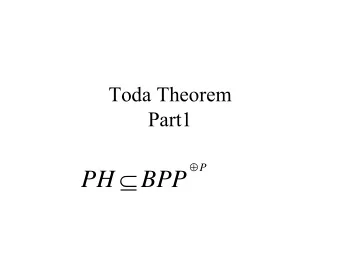 PH   P  BPP  Basic Definitions   Language L belongs to class PP if exists  polynomial NTM