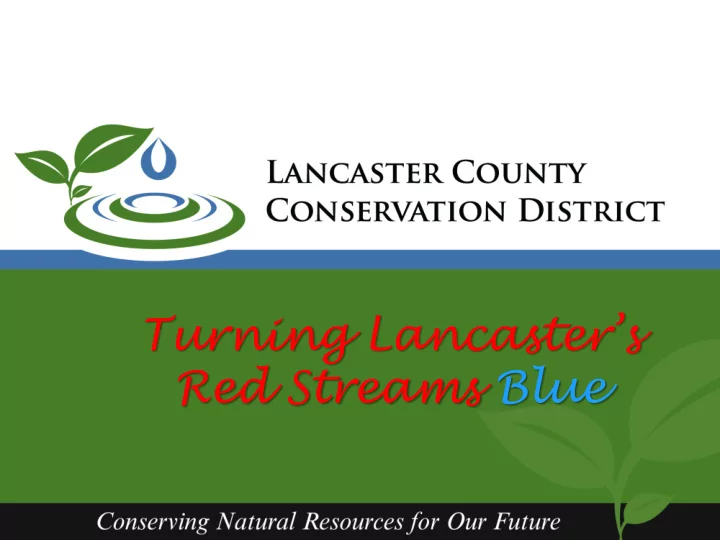 red streams blue lancaster county lancaster county