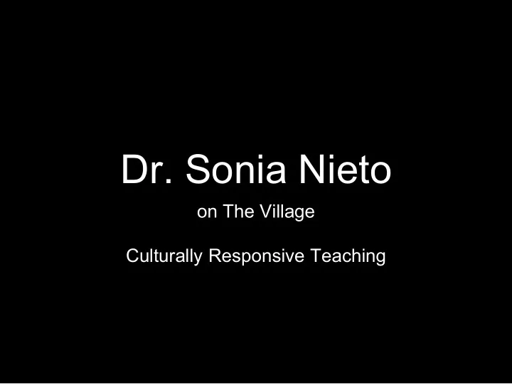 dr sonia nieto