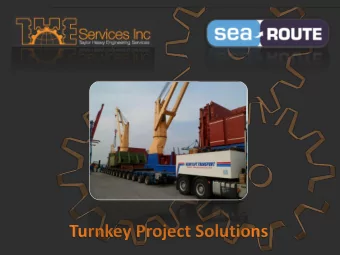 Turnkey Project Solutions  Total Project Solutions  We specialise in the dismantling, packing,