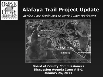 Alafaya Trail Project Update  Avalon Park Boulevard to Mark Twain Boulevard  Mark Twain Boulevard