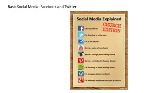 Basic Social Media: Facebook and Twitter Crafting Your Message for Social Media: I just signed up