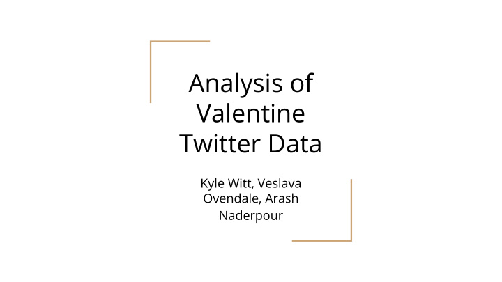analysis of valentine twitter data