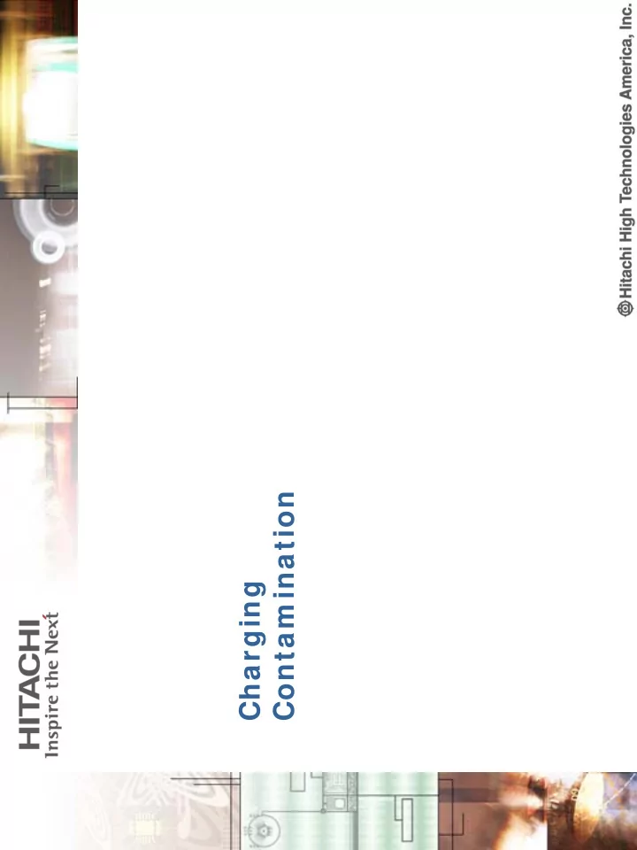contam ination charging charge balance in the sam ple