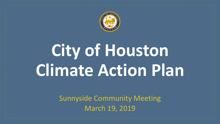 city of houston climate action plan