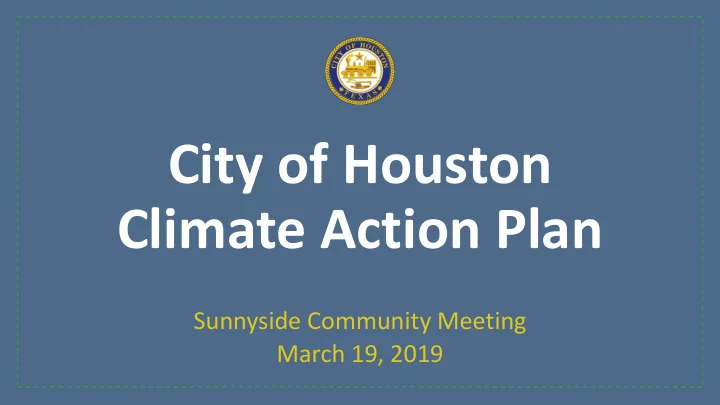 city of houston climate action plan