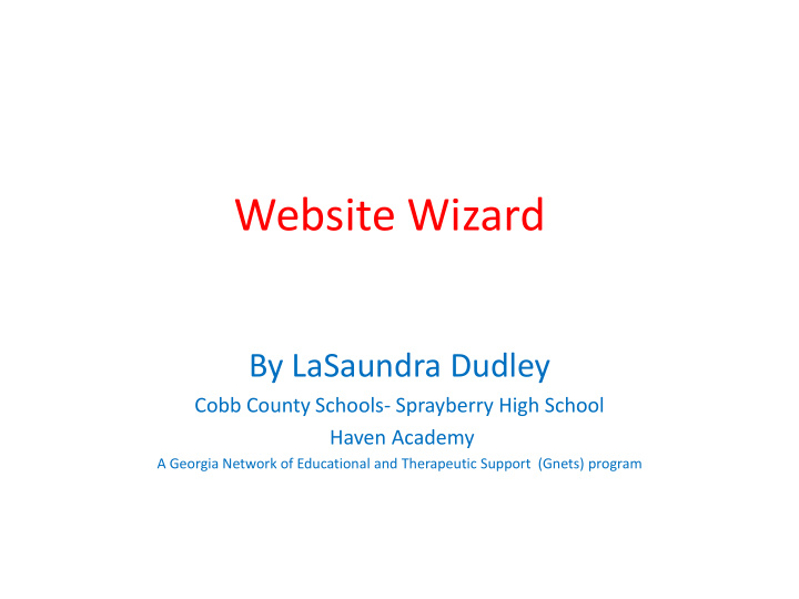 website wizard
