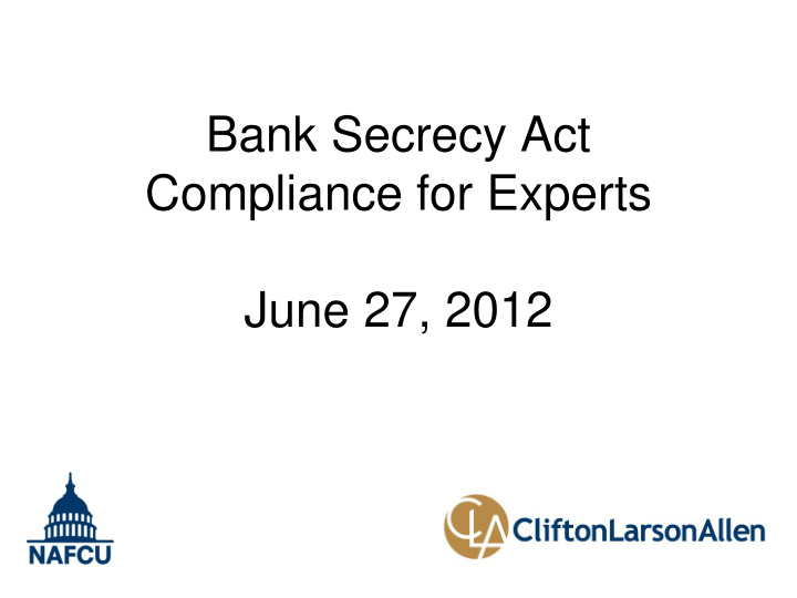 compliance for experts