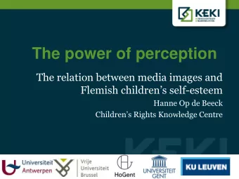The power of perception  The relation between media images and Flemish childrens self -esteem