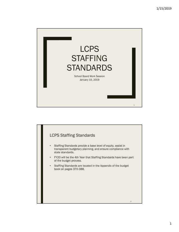 lcps staffing standards