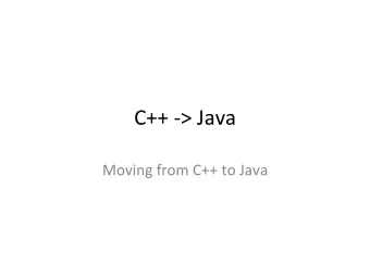 C++  -&gt;  Java    Moving  from  C++  to  Java    Execu7ve