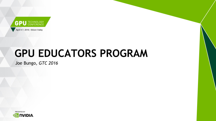 gpu educators program