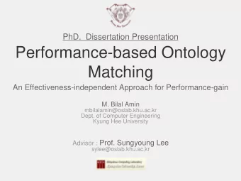 Performance-based Ontology  Matching  An Effectiveness-independent Approach for Performance-gain