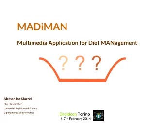 ? ? ?  A l  essandro  M azzei  PhD ,  Researcher,  U ni  versi  t  degl  i  Studi  di  Tori  no