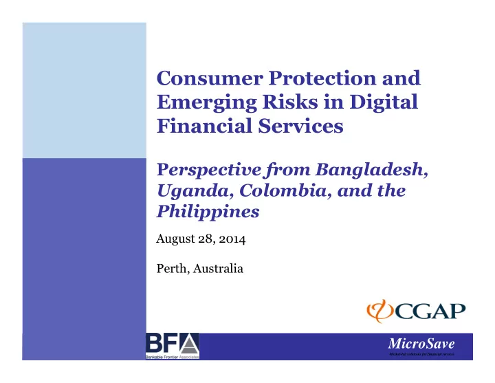 consumer protection and emerging risks in digital