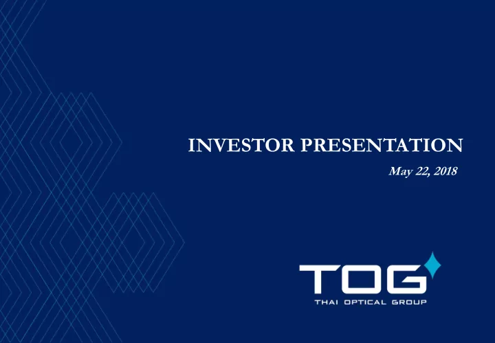 investor presentation