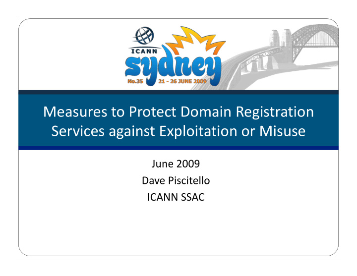measures to protect domain registration services against