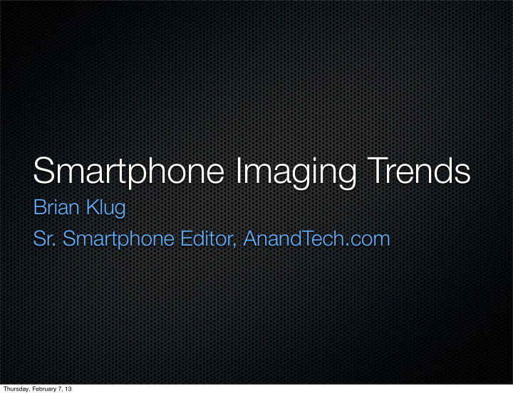 smartphone imaging trends