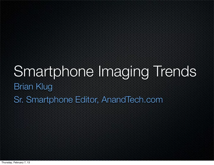 smartphone imaging trends