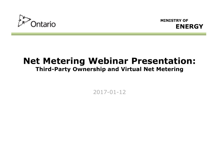 net metering webinar presentation