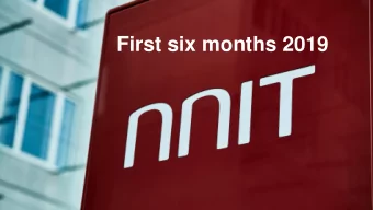 First six months 2019  The NNIT Presenting Team  PER OVE KOGUT  CARSTEN KROGSGAARD  KLAUS HOSBOND