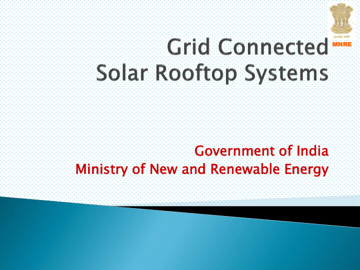 ministry istry of new ew and d re renewable ewable energy