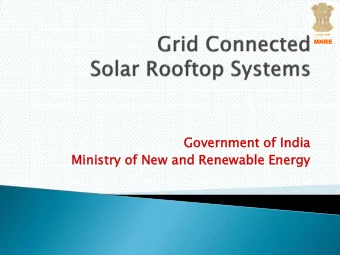Ministry  istry of New  ew and  d Re  Renewable  ewable Energy  ergy 022  Roa  oad  d Ma  Map  p fo
