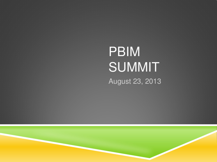pbim summit