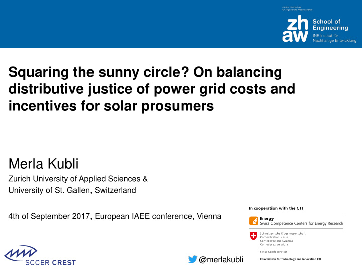 squaring the sunny circle on balancing