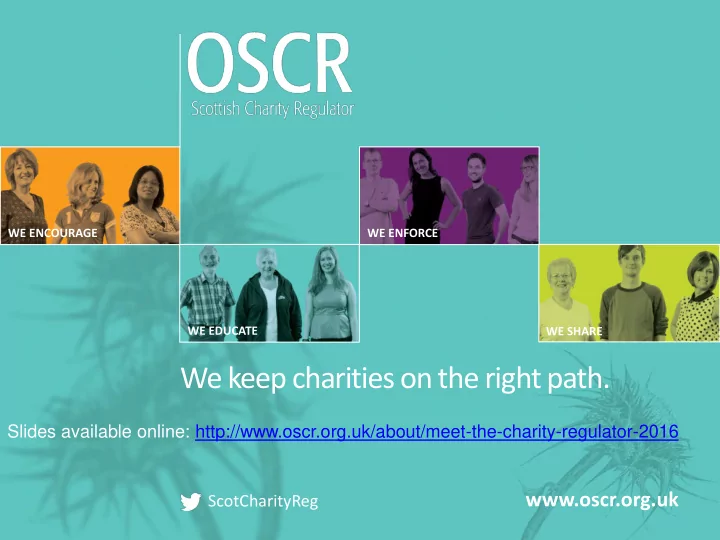 we keep charities on the right path