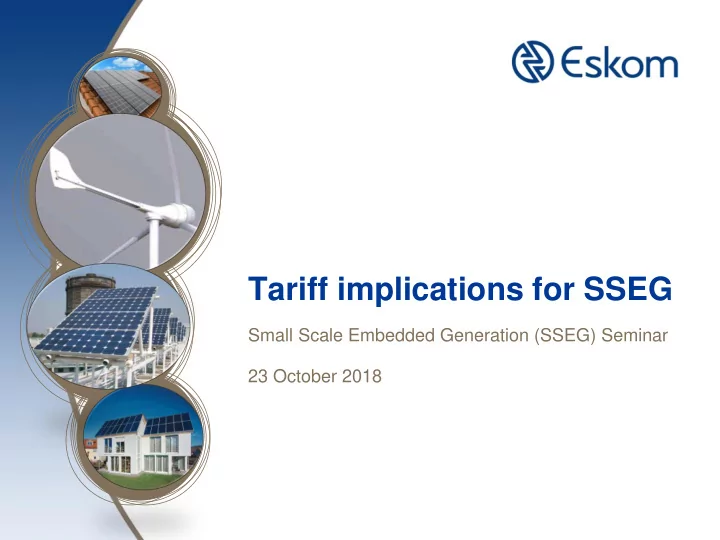 tariff implications for sseg
