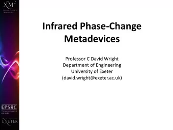 Metadevices  Professor C David Wright  Department of Engineering  University of Exeter
