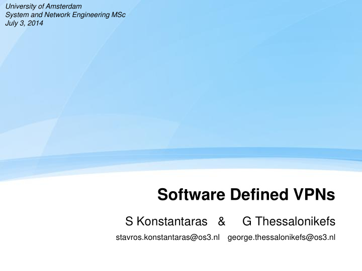 software defined vpns
