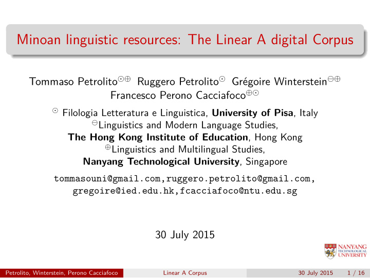 minoan linguistic resources the linear a digital corpus