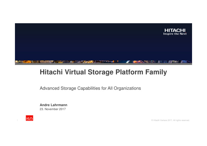 hitachi virtual storage platform family