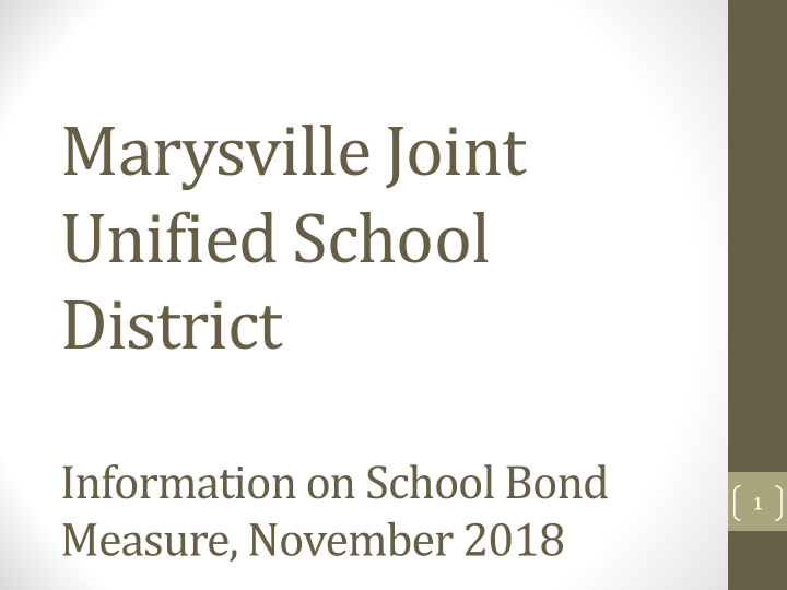 marysville joint unified school district