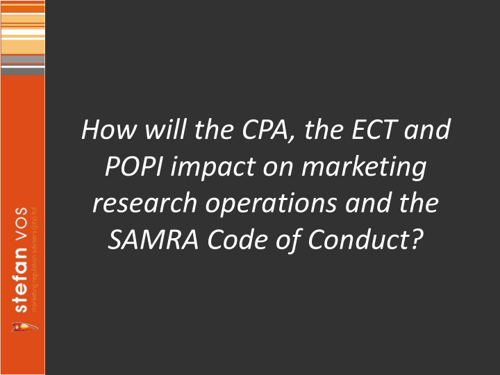 popi impact on marketing research operations and the
