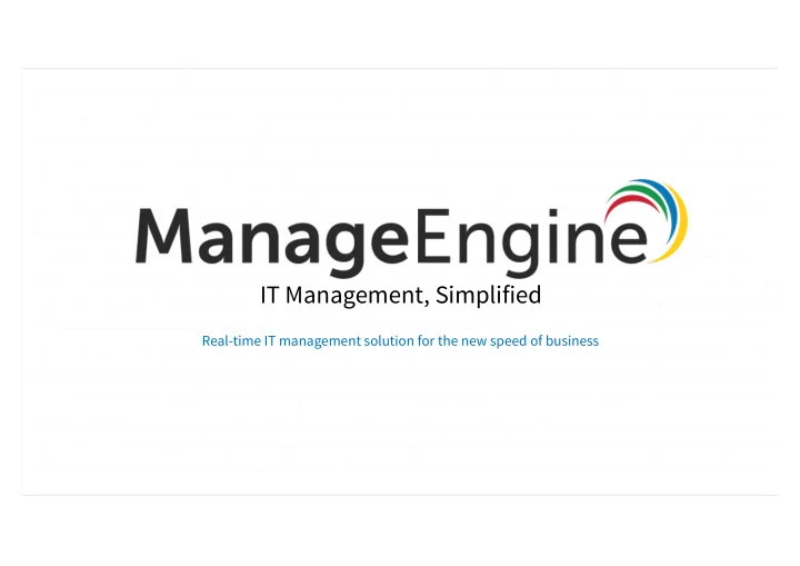 it management simplified