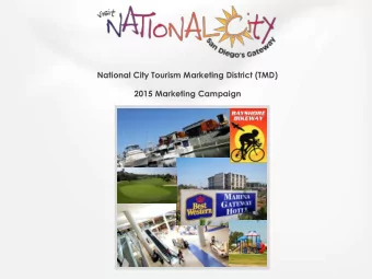 National City Tourism Marketing District (TMD)  2015 Marketing Campaign  Public Relations - TV