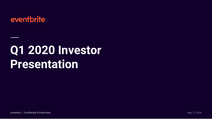 q1 2020 investor presentation