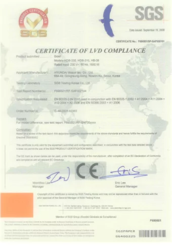 Page 2 of 77  Report No.: F690501/RF-SAF002144  Summary of testing:  - The presented units was