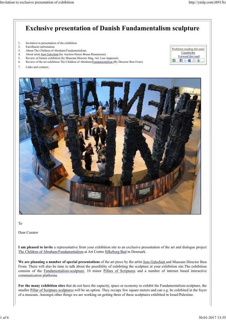 1 invitation to presentation of the exhibition 2