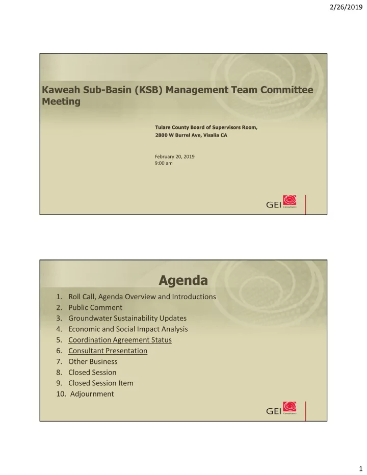 agenda