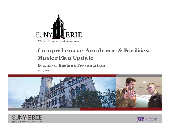 compr e he nsive ac ade mic f ac ilitie s maste r plan
