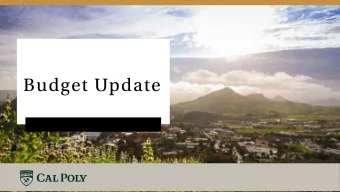 Budget Update  Agenda  COVID-19 Impacts  FY 2019-20 Forecast  CARES Act  FY 2020-21