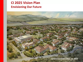 CI 2025 Vision Plan  Envisioning Our Future Campus Update  May 12, 2015  Introduction  CI 2025