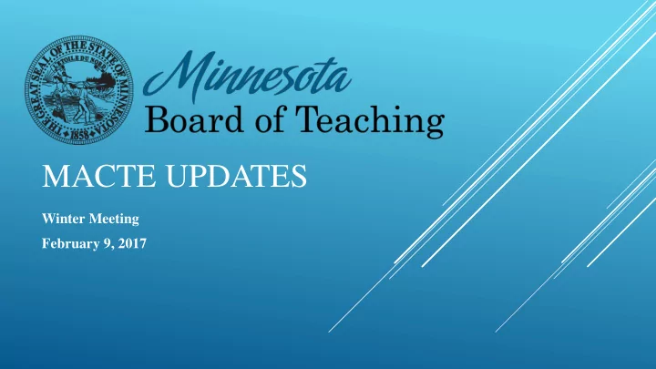 macte updates