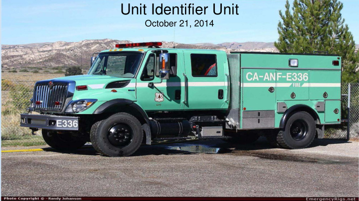 unit identifier unit
